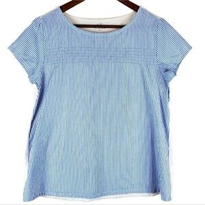 VINEYARD VINES Blue & White Striped Short Sleeve Top – Women’s Size S